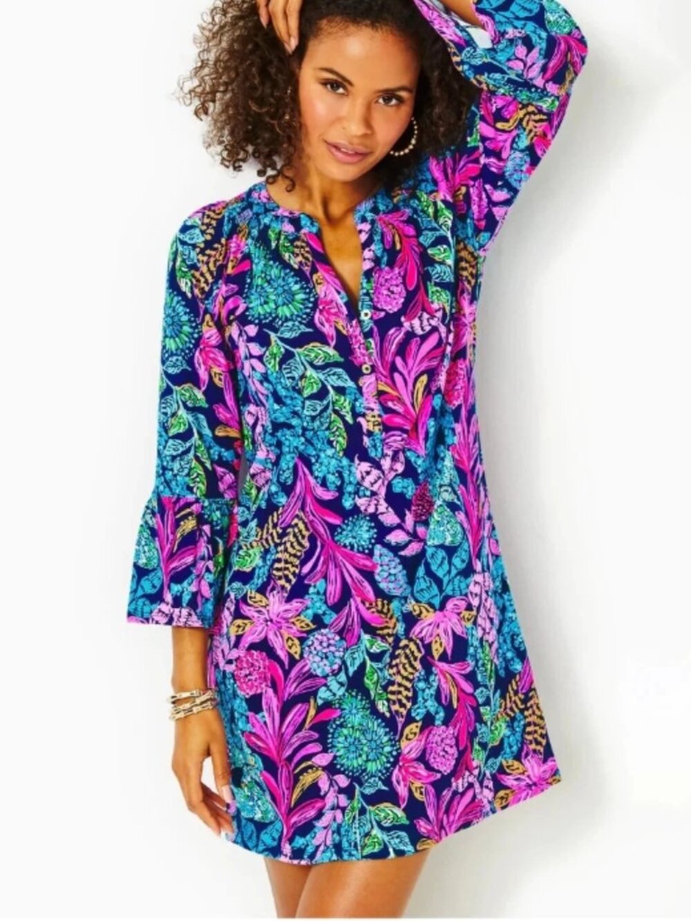 Lilly Pulitzer Norris Dress Aegean Navy Calypso Coast Printed Mini S